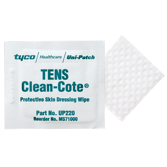 TENS Clean-Cote Protective Skin Dressing Wipes